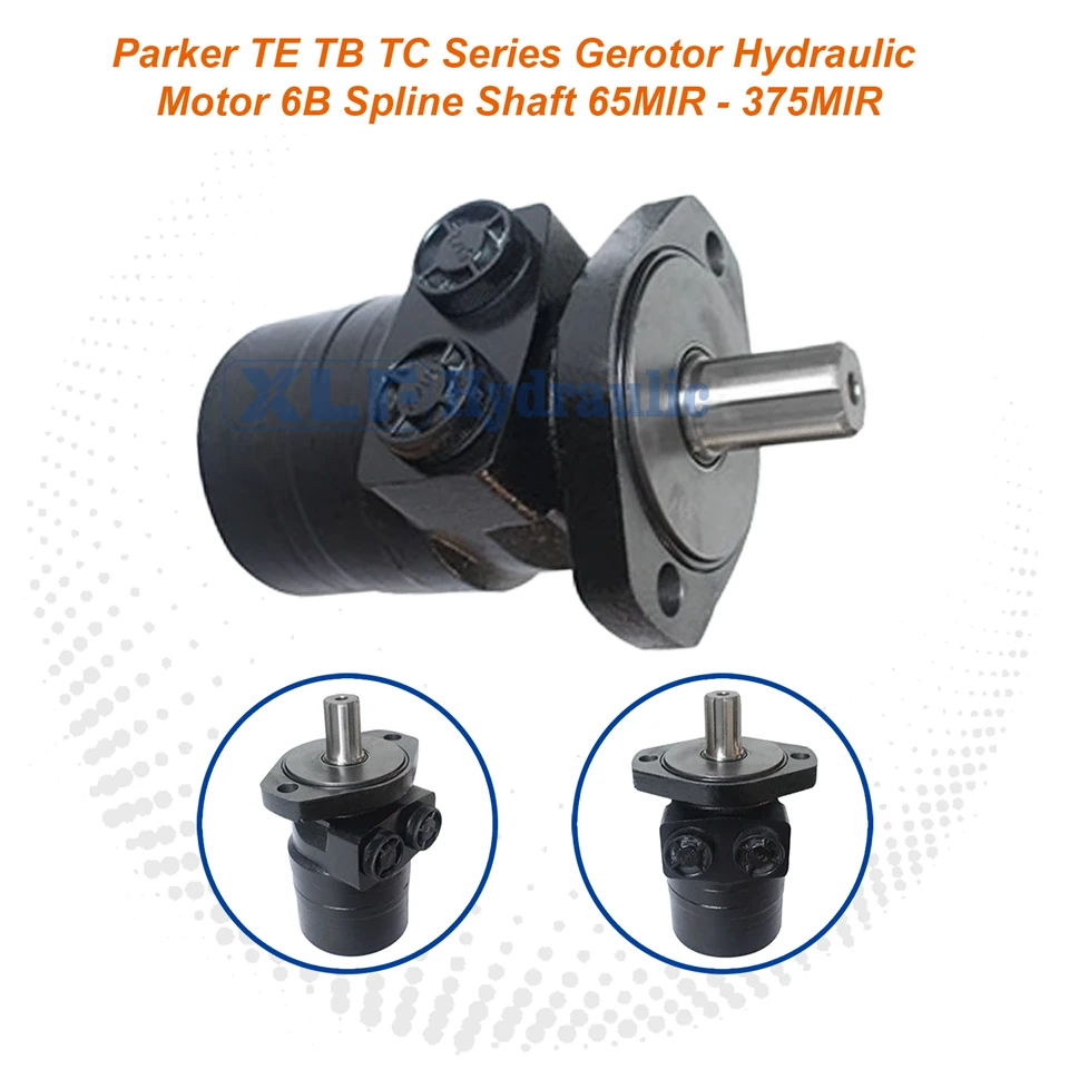 Parker TE TB Cyfres TC Modur Gerotor Hydrolig - 6B Spline Siafft 65-375MlR LSHT